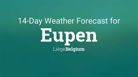 weerbericht eupen|Eupen, Liège, Belgium 14 day weather forecast